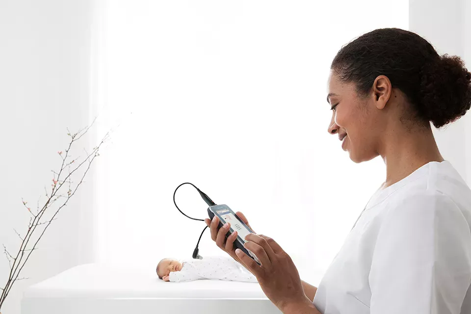 OAE newborn hearing screening with MAICO easyScreen SnapPROBE